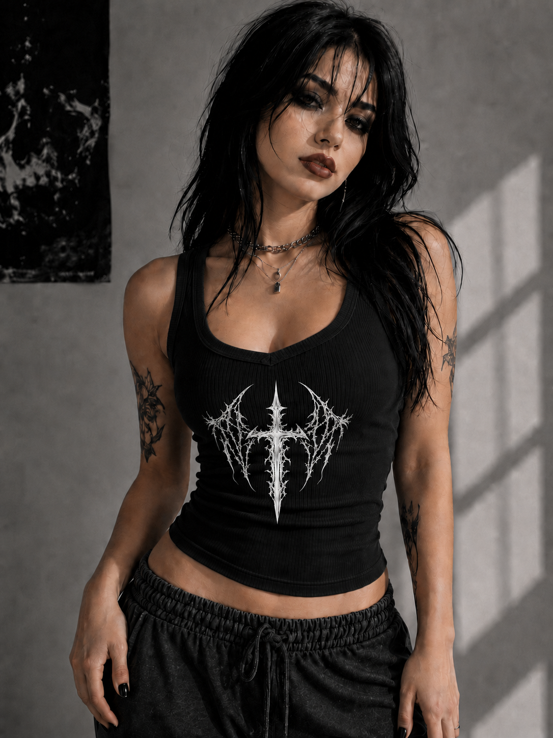 Débardeur Alternatif "Winged Cross"