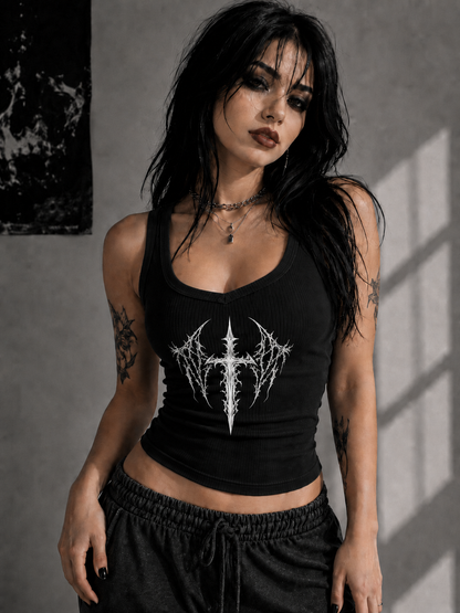 Débardeur Alternatif "Winged Cross"