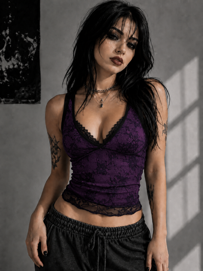 Haut en Dentelle Floral